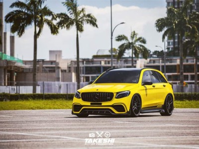 Yellow Mercedes-Benz GLC aimgain extraordinary interpretation