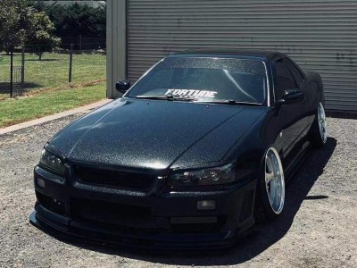 Custom style, perfect fusion – Nissan R34 and Aimgain